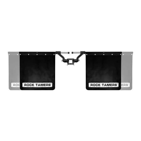 Cruiser Accessories Rock Tamers 2-1/2" Hub Mudflap System, Matte Black/Stainless Steel Trim Plates 1/Pack 110